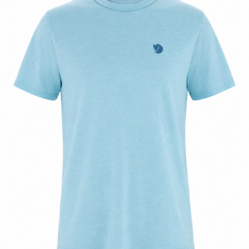 Light Blue Heathered T-Shirt with Logo Patch