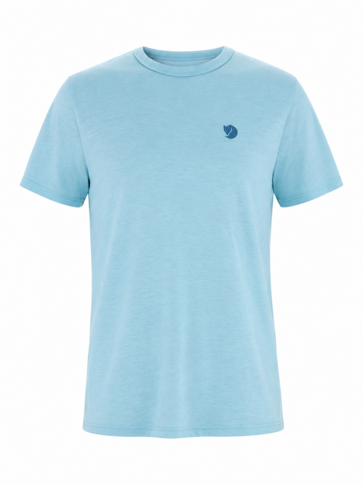 Light Blue Heathered T-Shirt with Logo Patch