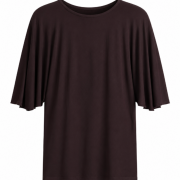 Dark Brown Oversized Short-Sleeve T-Shirt